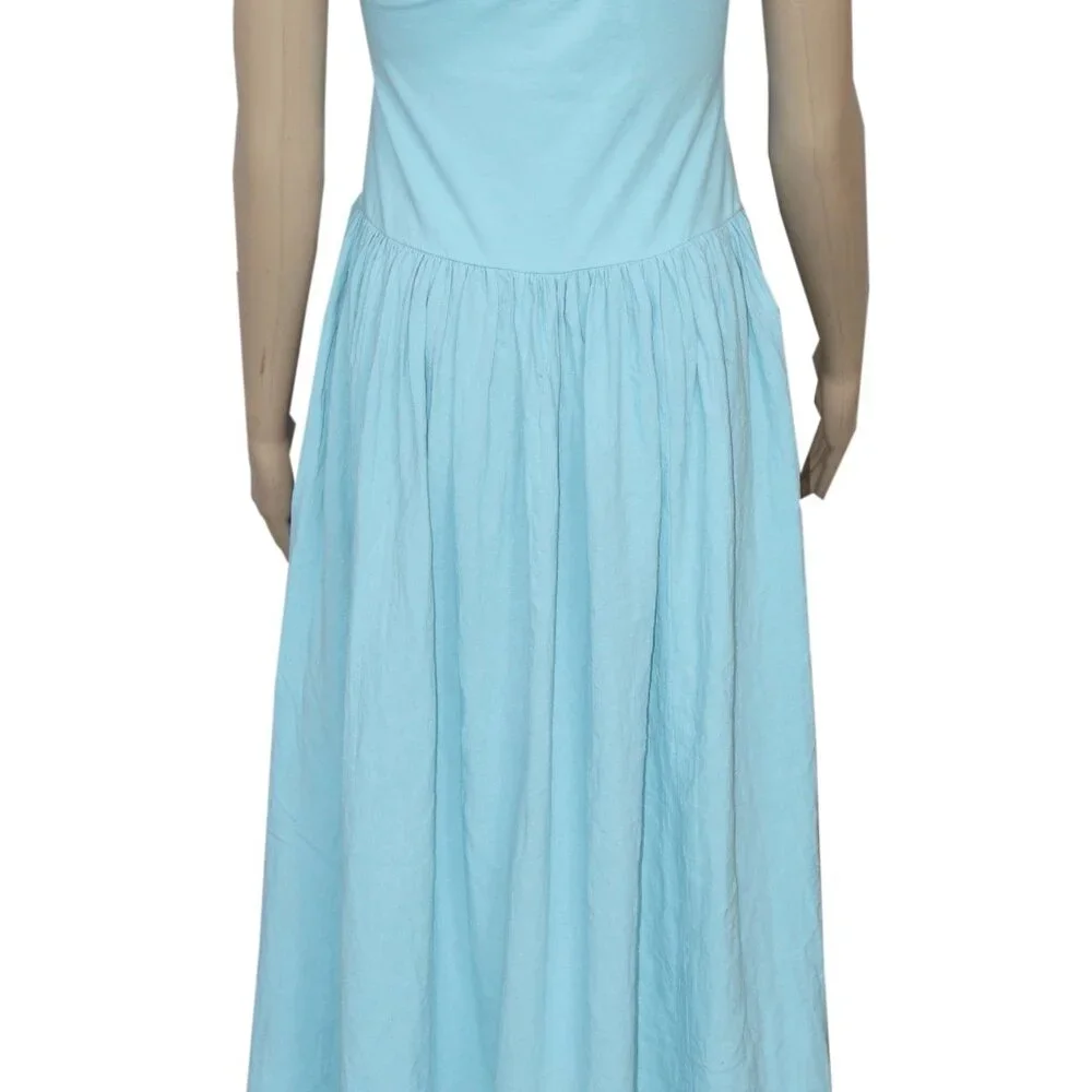 Free People Onda Drop-Waist Tube Midi Dress Slim Pull On S - Picture 6 of 7